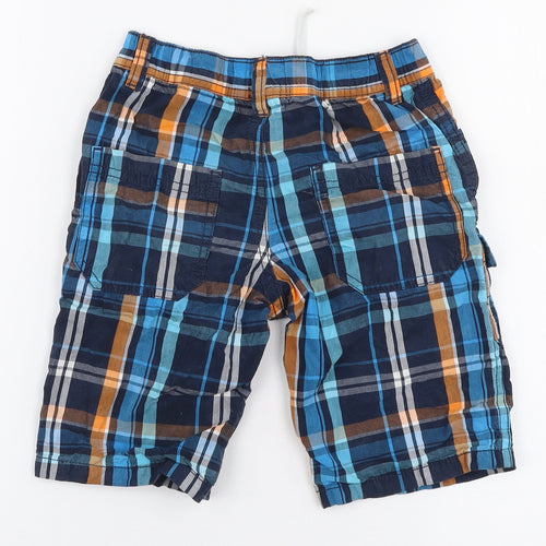 Palomino Boys Multicoloured Plaid 100% Cotton Cargo Shorts Size 7 Years  Regular Drawstring