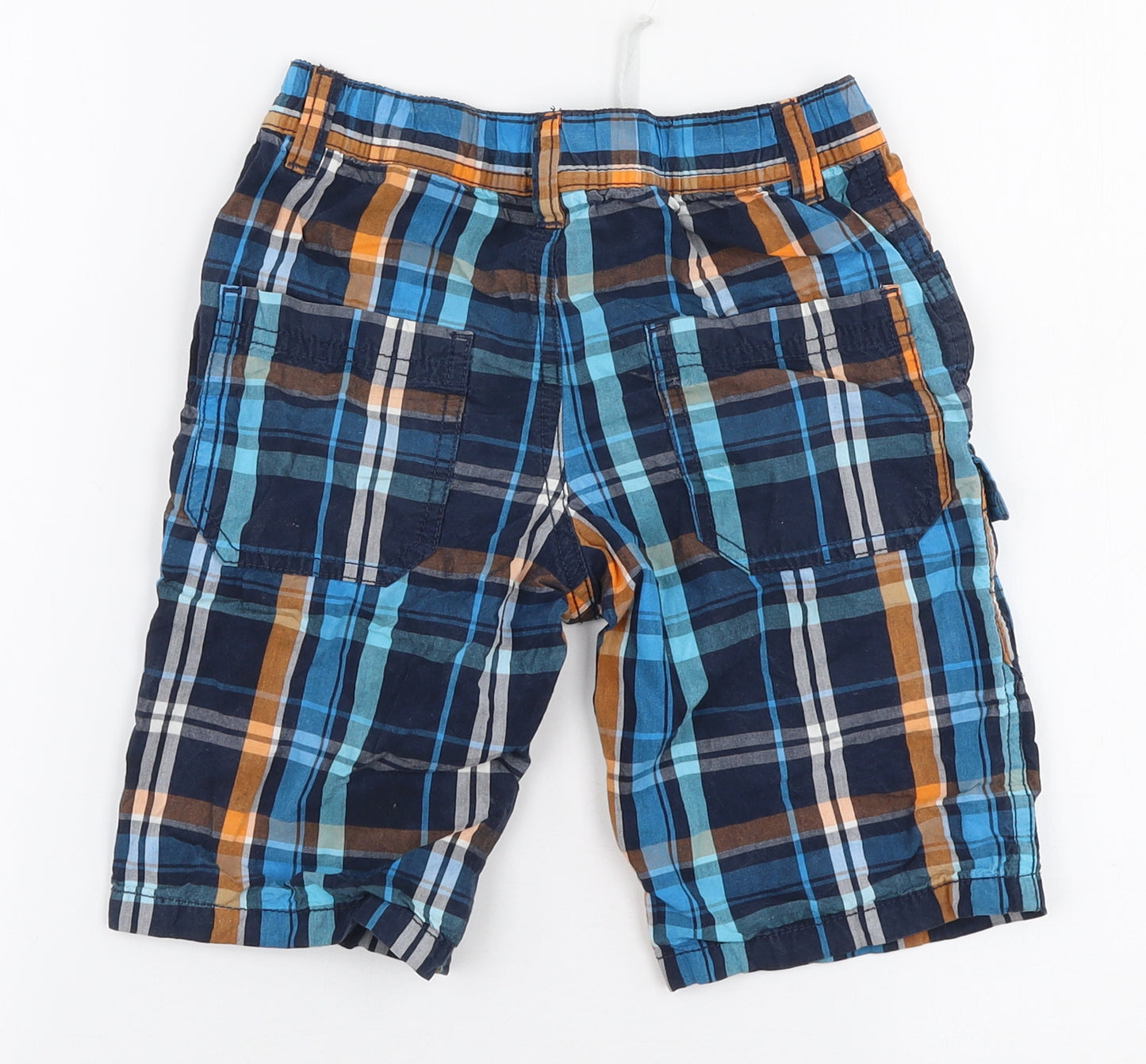 Palomino Boys Multicoloured Plaid 100% Cotton Cargo Shorts Size 7 Years  Regular Drawstring