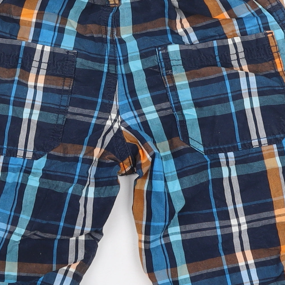 Palomino Boys Multicoloured Plaid 100% Cotton Cargo Shorts Size 7 Years  Regular Drawstring