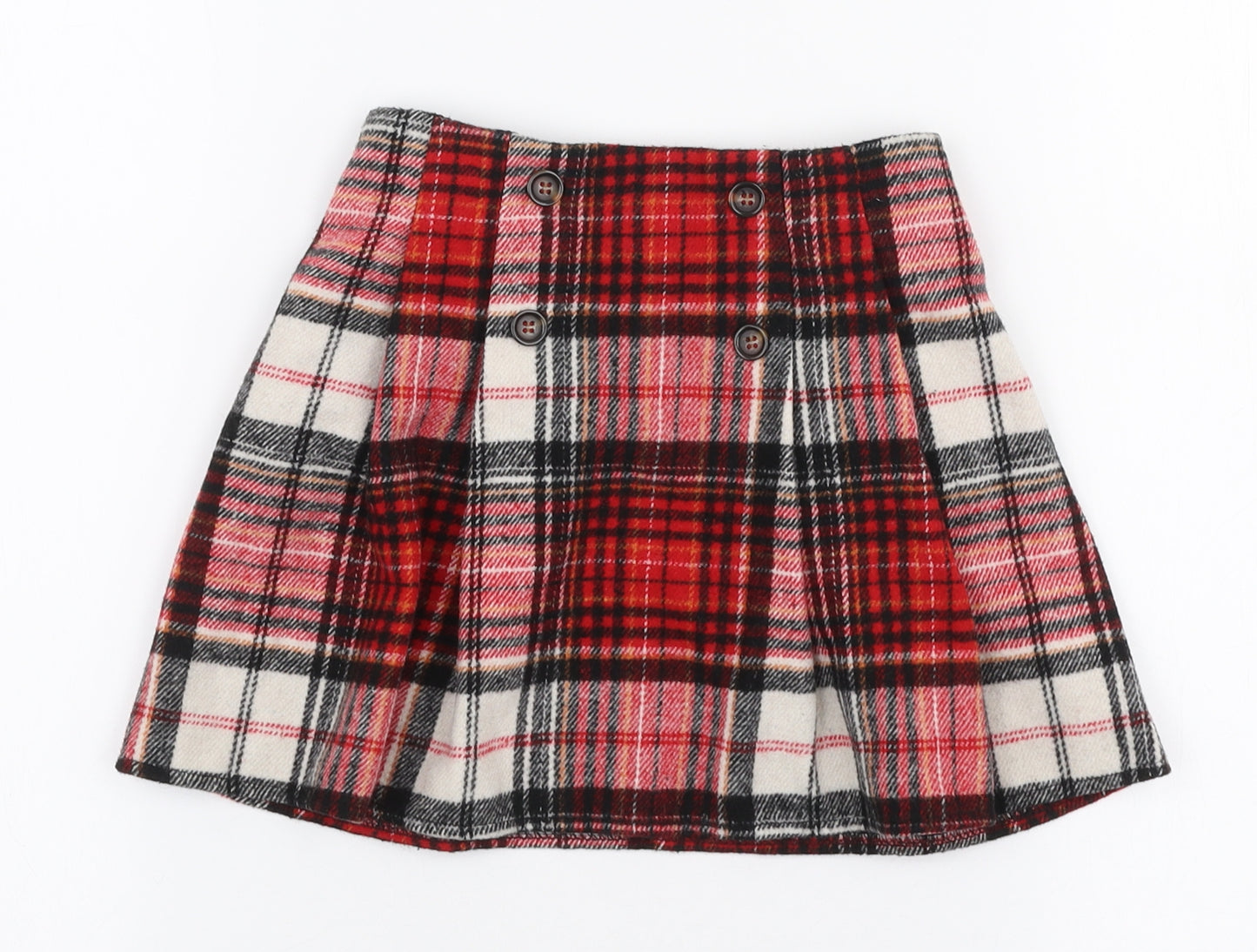 TU Girls Multicoloured Plaid Polyester A-Line Skirt Size 3-4 Years  Regular Pull On