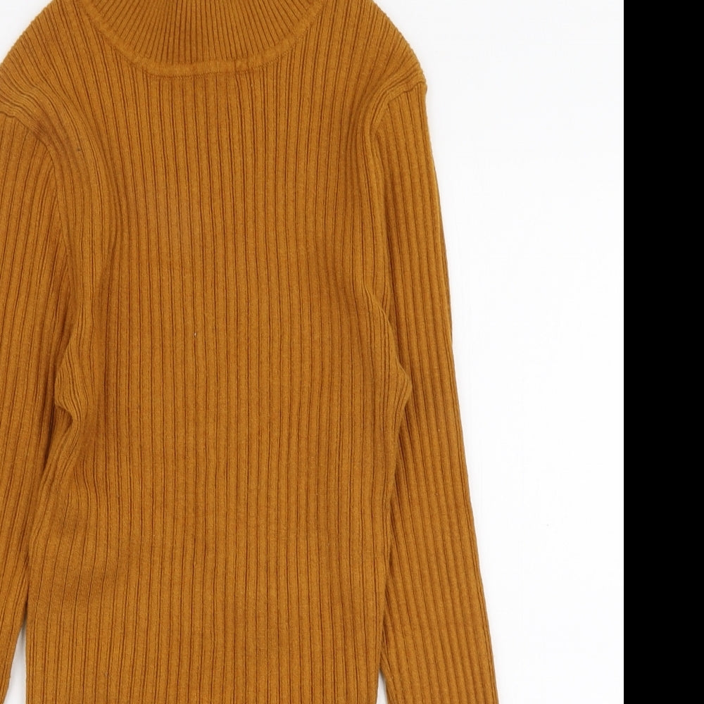 Primark Womens Orange High Neck  Polyester Pullover Jumper Size 16