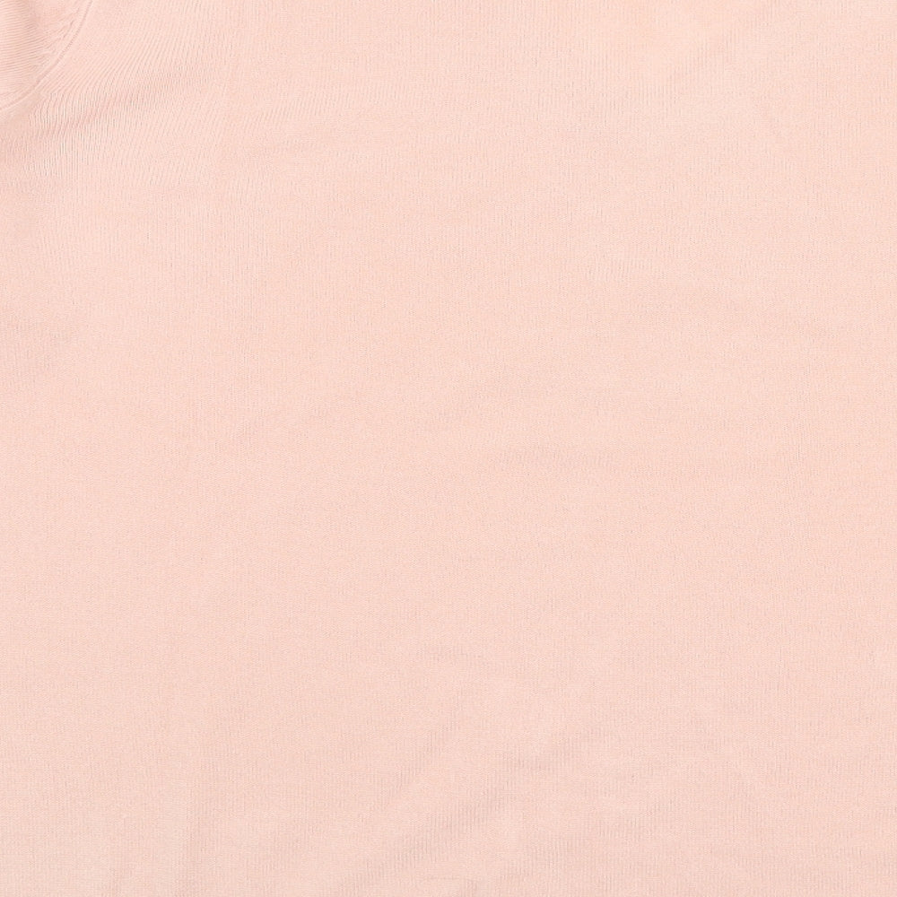 Primark Womens Pink V-Neck  Acrylic Pullover Jumper Size L