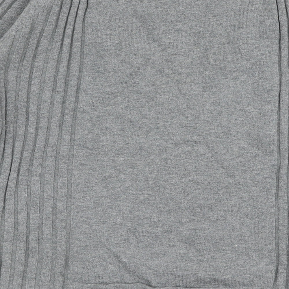 MNG Womens Grey V-Neck  Polyester Pullover Jumper Size XL