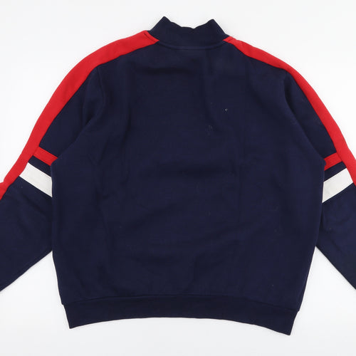FILA Womens Blue  Cotton Pullover Sweatshirt Size M  Zip