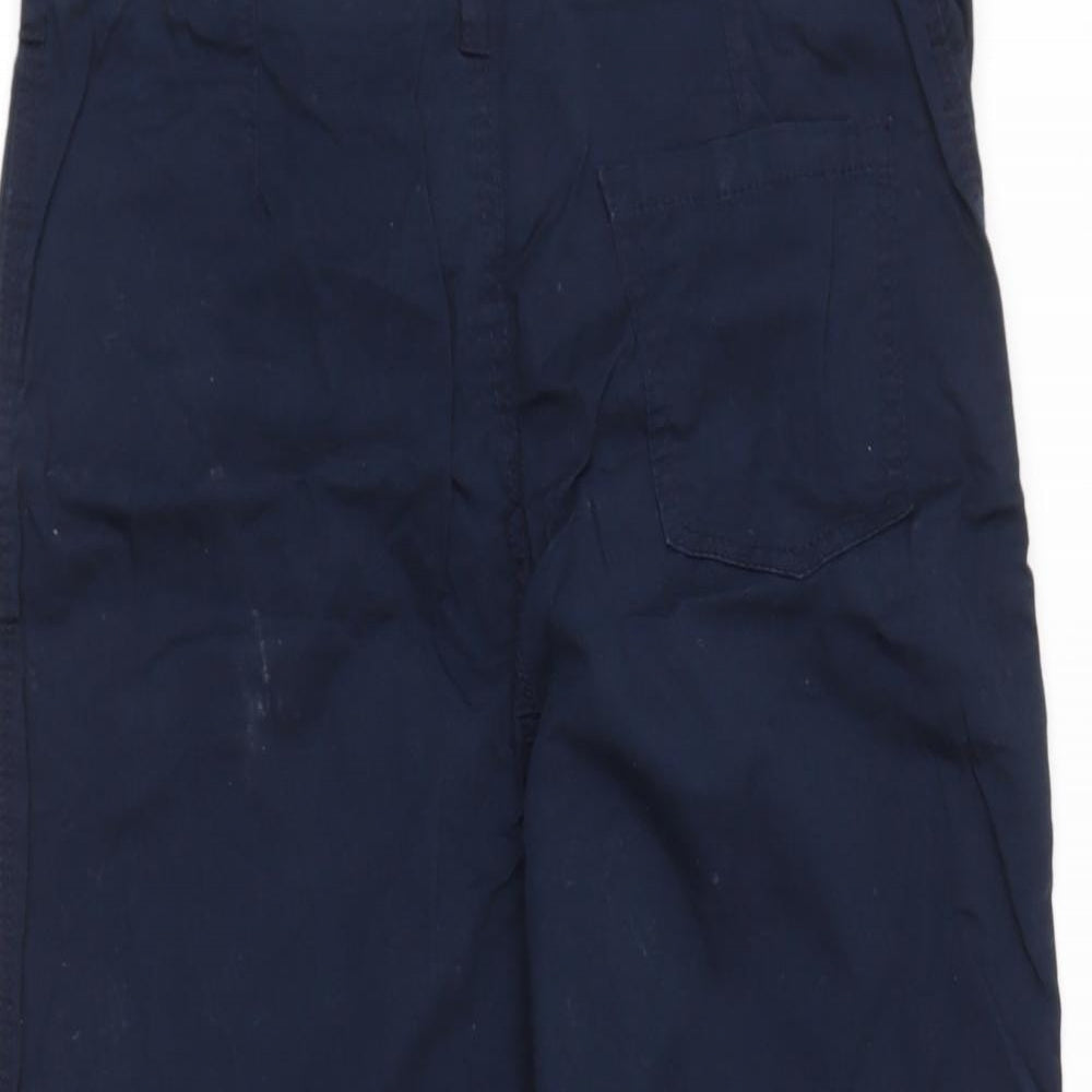 tesco Womens Blue  Cotton Cargo Trousers Size 6 L24 in Regular