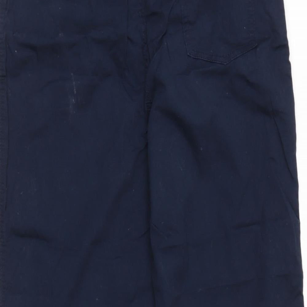 tesco Womens Blue  Cotton Cargo Trousers Size 6 L24 in Regular