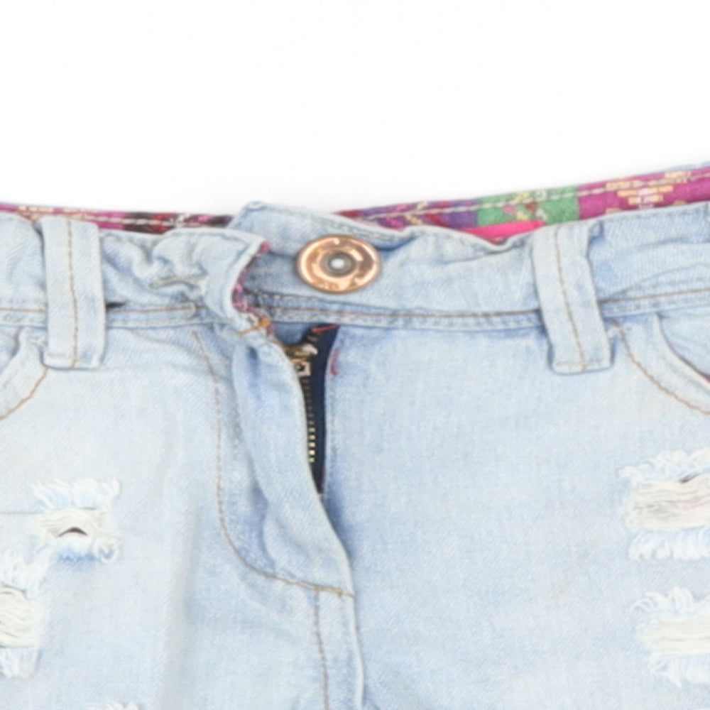 sophie  Girls Blue  Cotton Culotte Shorts Size 10-11 Years L20 in Regular