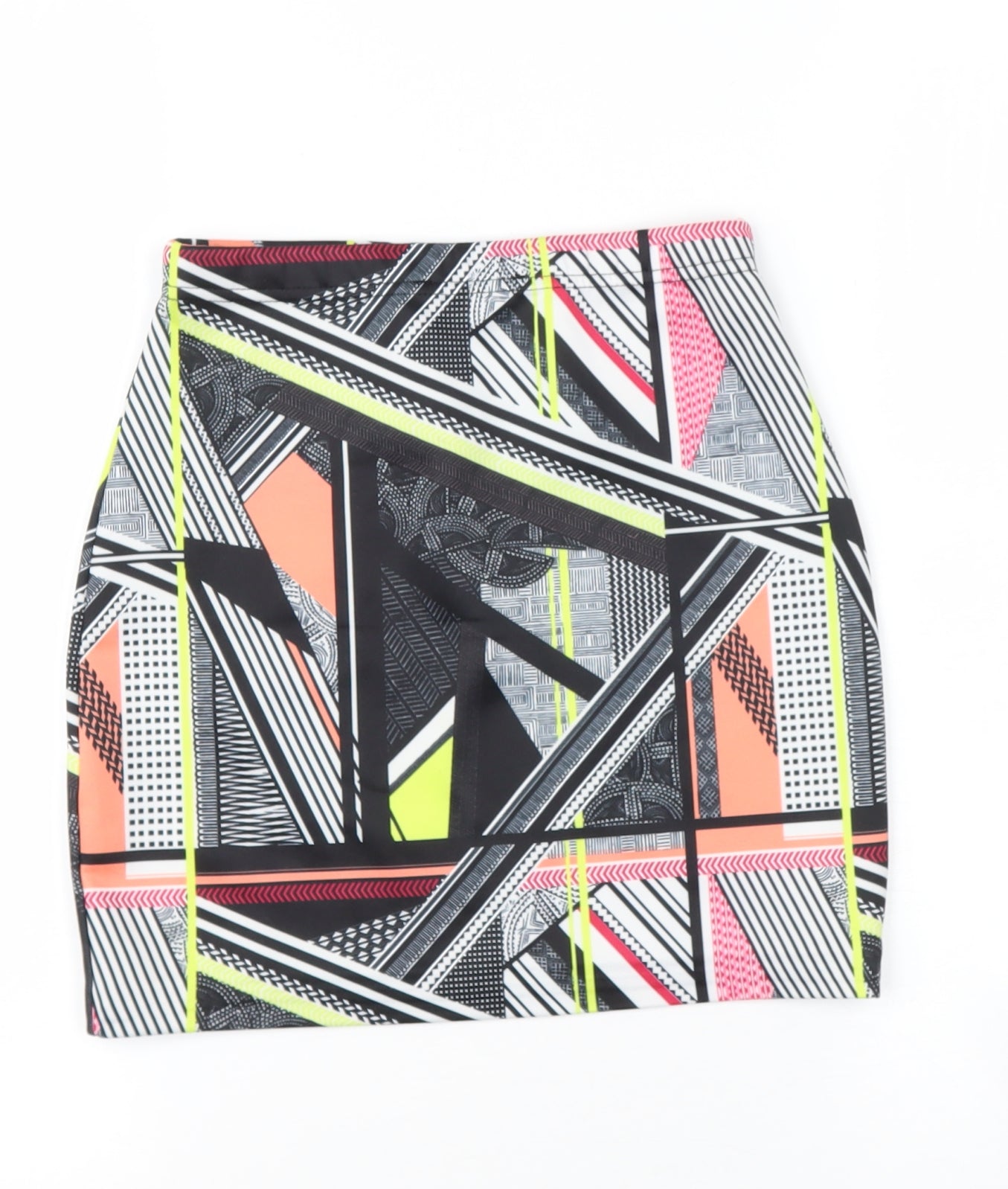 Miss Selfridge Womens Multicoloured Geometric Polyester Maxi Skirt Size 4