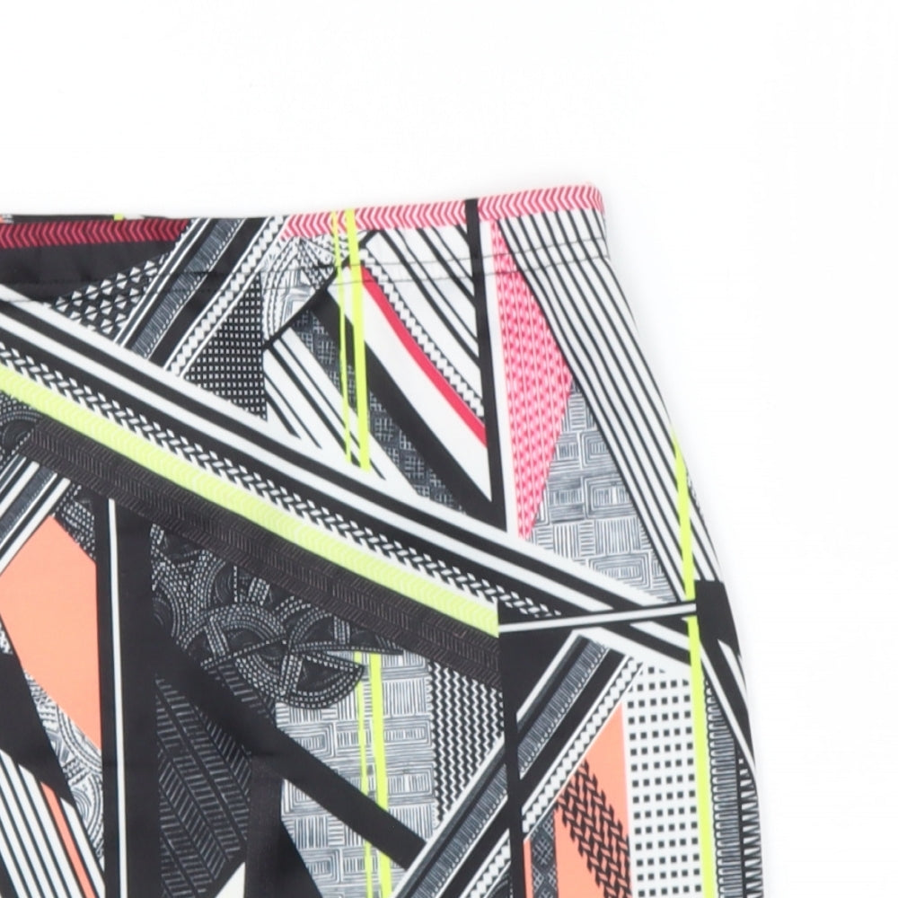 Miss Selfridge Womens Multicoloured Geometric Polyester Maxi Skirt Size 4