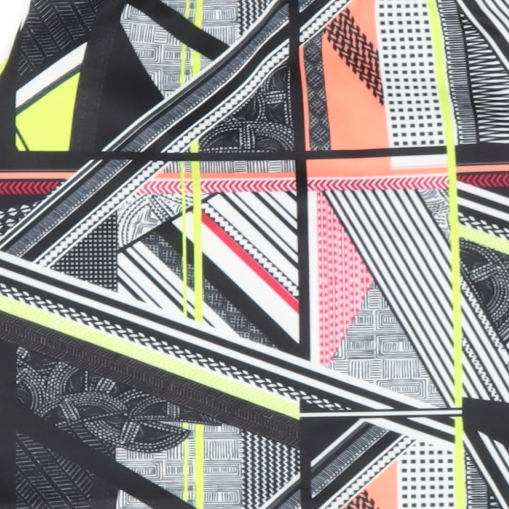 Miss Selfridge Womens Multicoloured Geometric Polyester Maxi Skirt Size 4