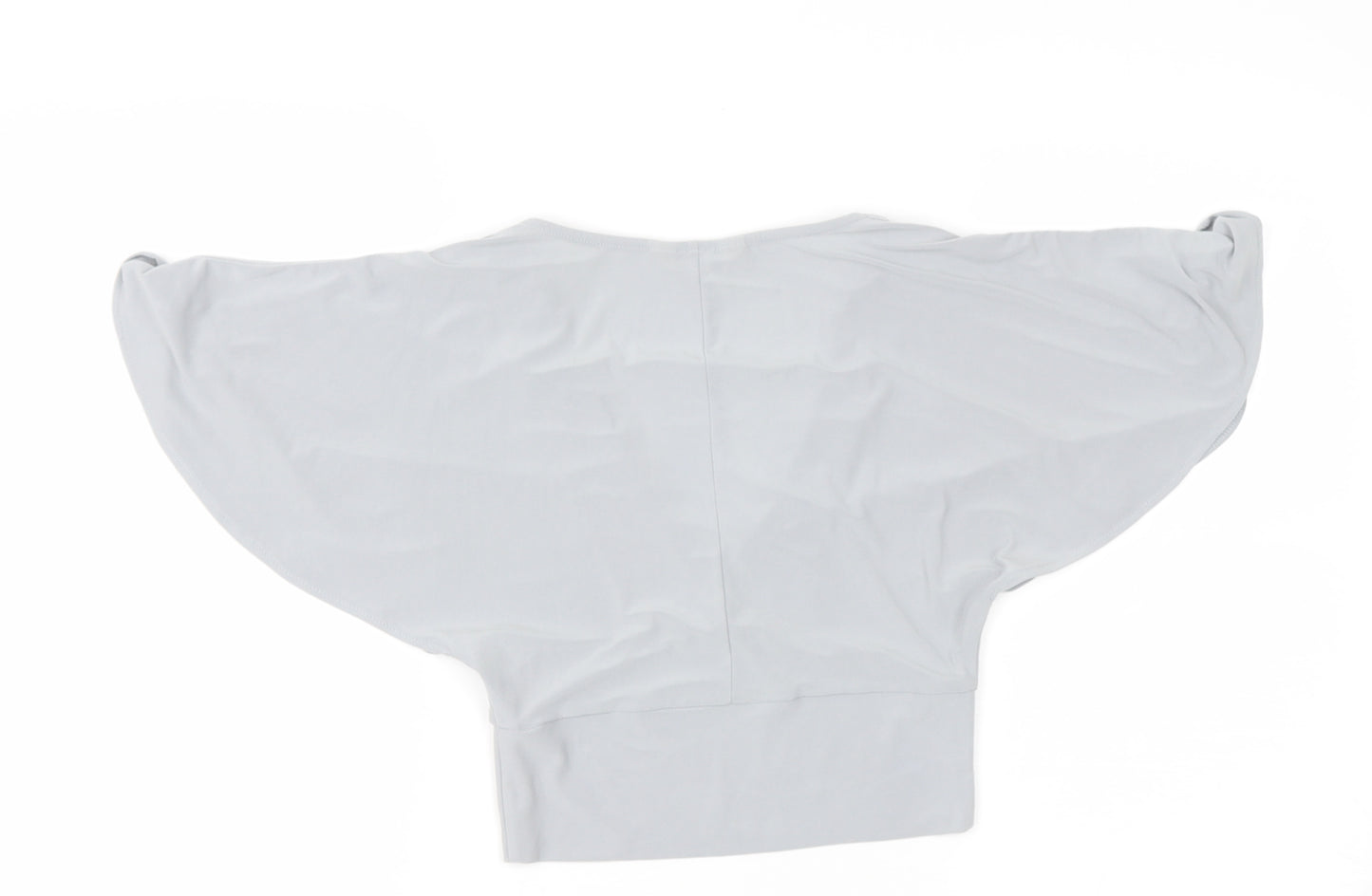 Miss Selfridge Womens Grey  Polyester Basic Blouse Size 6 V-Neck