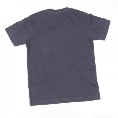 just tees Boys Blue  Polyester Basic T-Shirt Size 8 Years Round Neck  - g blocks