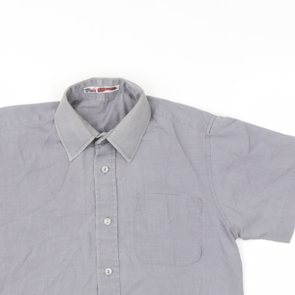robinsons Boys Grey  Polyester Basic Button-Up Size 8 Years Collared