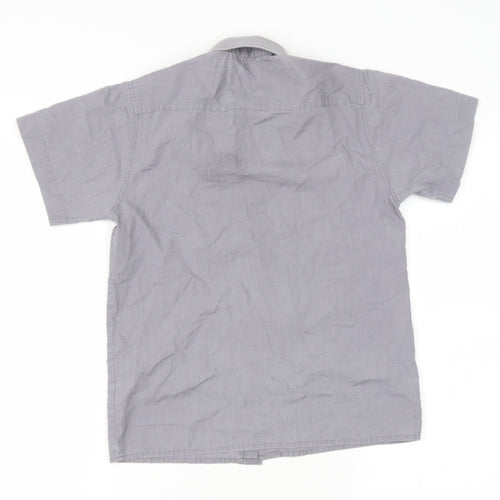 robinsons Boys Grey  Otter Basic Button-Up Size 9 Years Collared