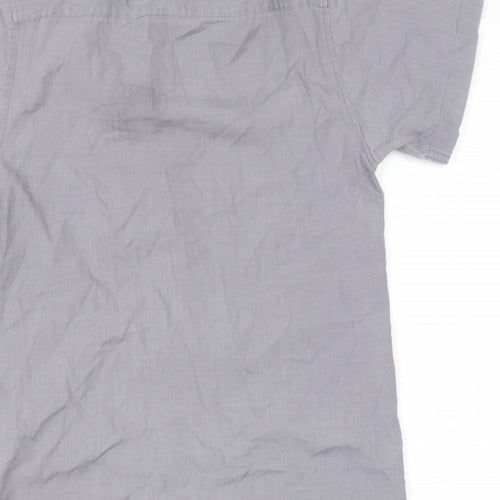 robinsons Boys Grey  Otter Basic Button-Up Size 9 Years Collared