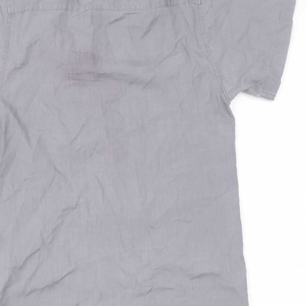 robinsons Boys Grey  Otter Basic Button-Up Size 9 Years Collared