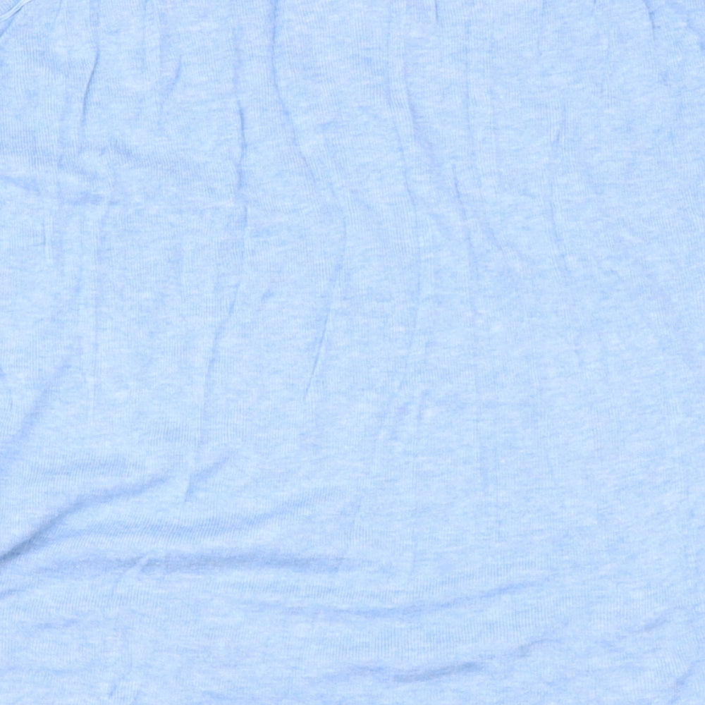 Topshop Womens Blue V-Neck  Viscose Pullover Jumper Size 8