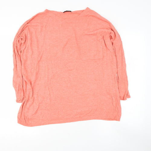 Topshop Womens Pink Round Neck  Polyester Pullover Jumper Size 8