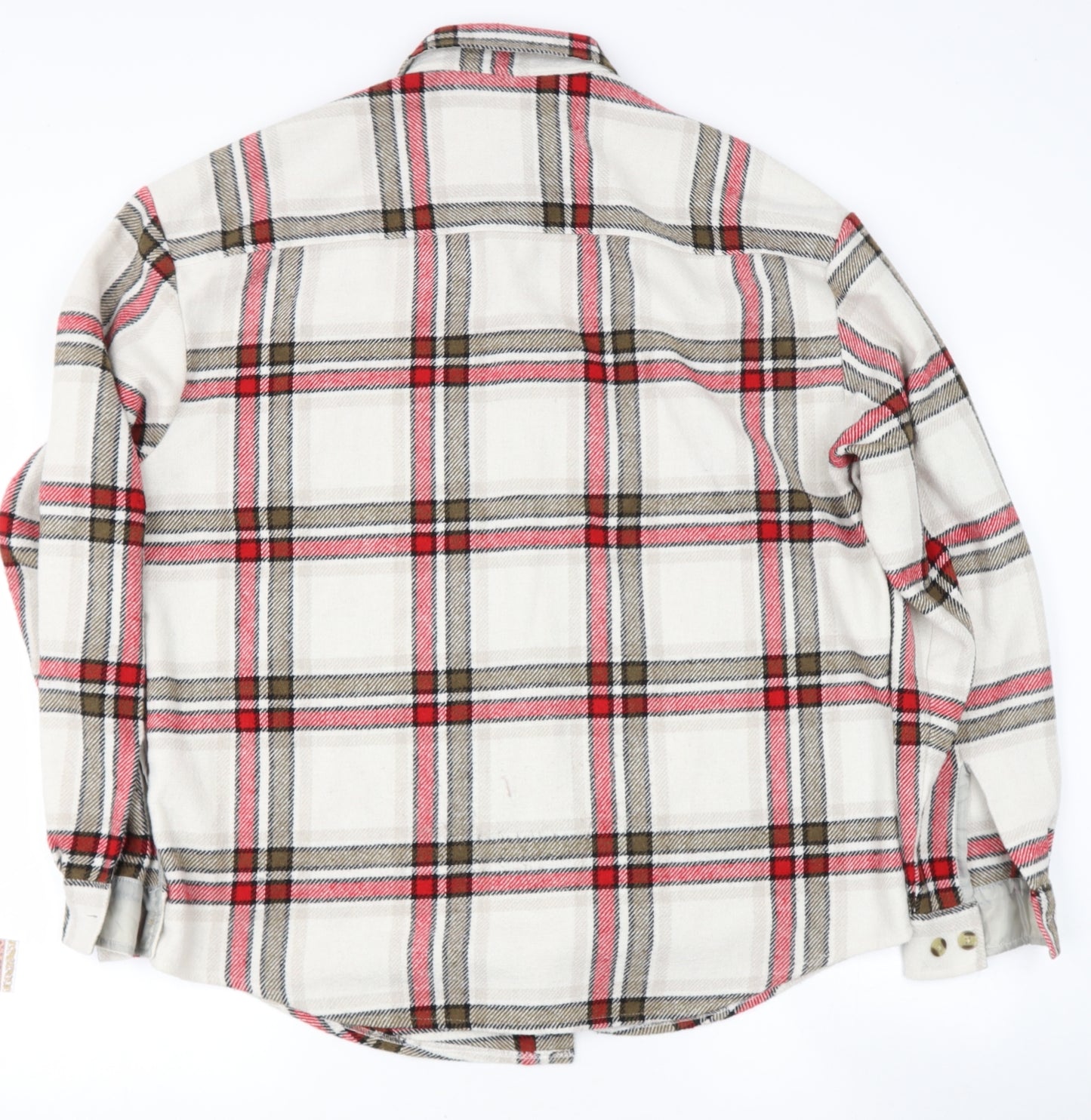 ASOS Mens Multicoloured Check Polyester  Button-Up Size L Collared