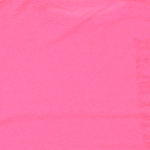 Preworn Womens Pink  Polyester Blend Basic T-Shirt Size 8 Roll Neck - REWIND