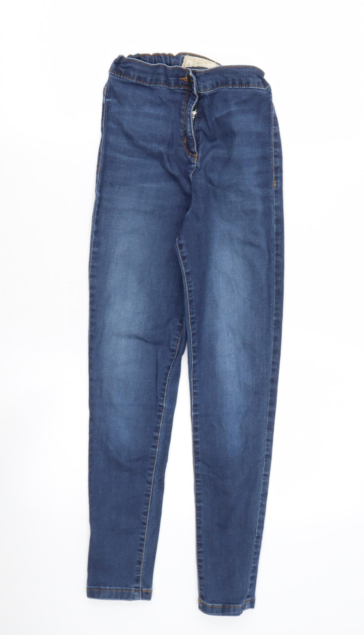 NEXT Girls Blue Cotton Skinny Jeans Size 12 Years Regular