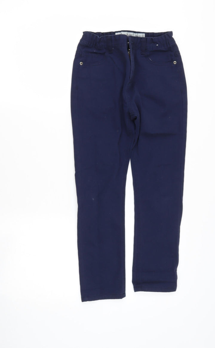 Denim & Co. Girls Blue Cotton Skinny Jeans Size 9-10 Years Regular