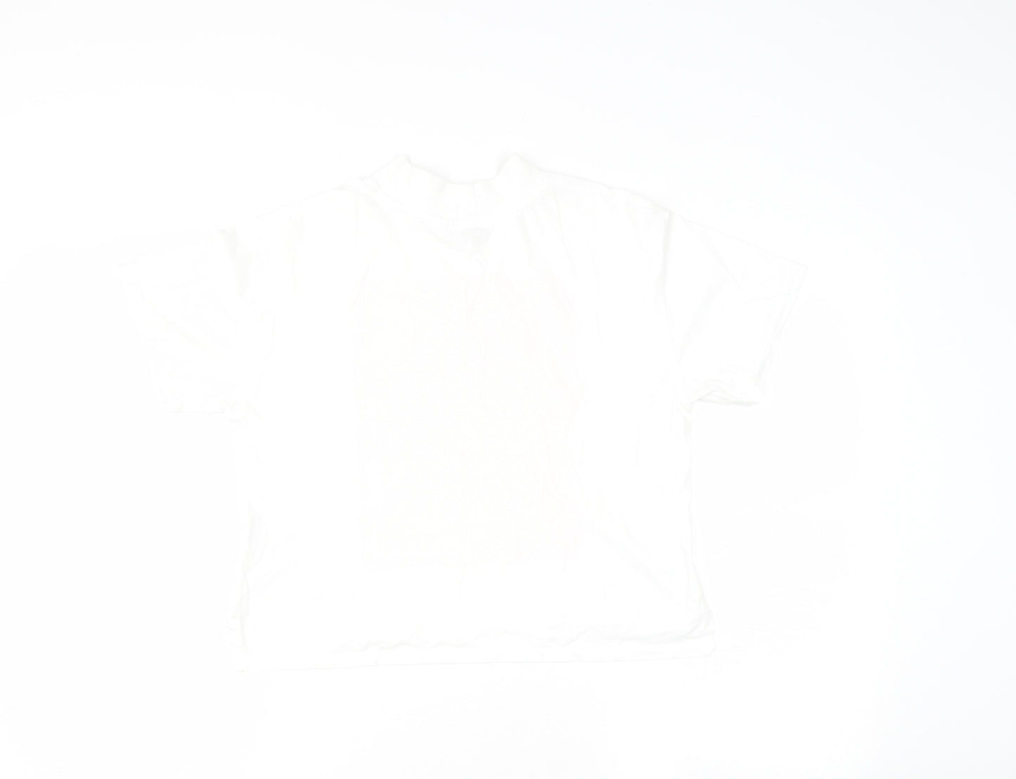 River Island Girls White  Cotton Basic T-Shirt Size 10-11 Years High Neck  - FUTURE