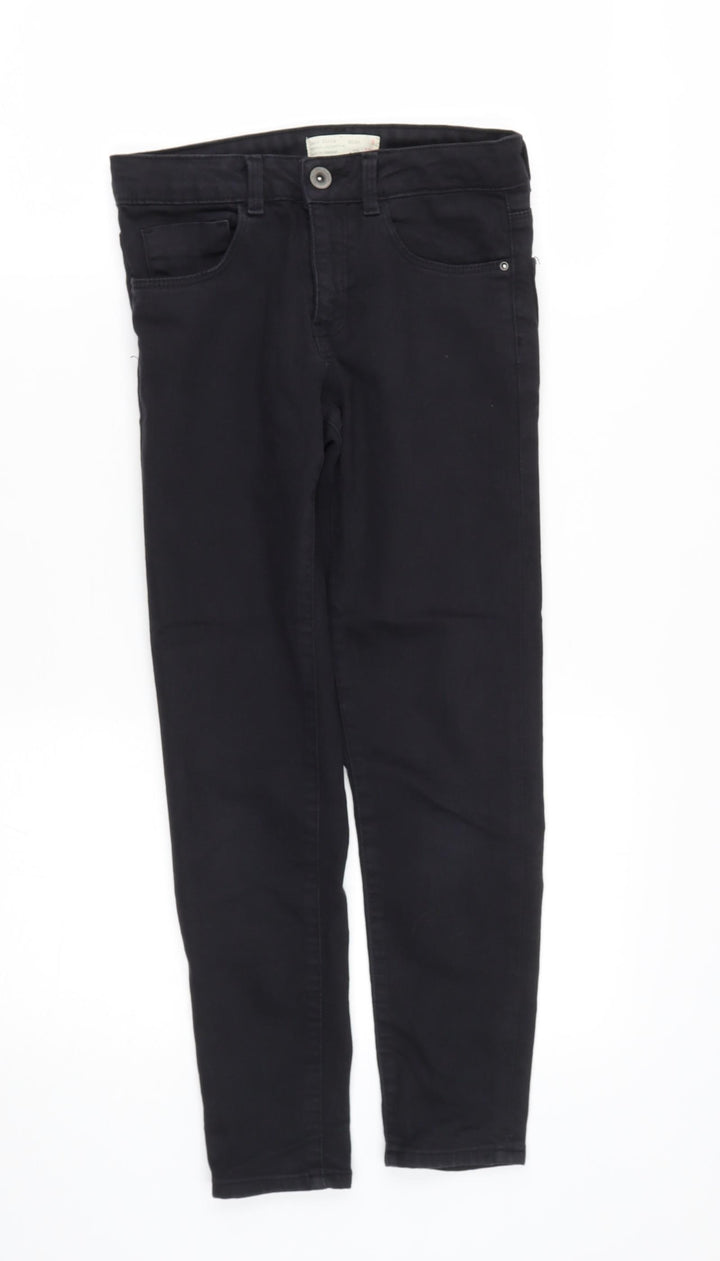 Zara Girls Black Polyester Skinny Jeans Size 9 Months Regular