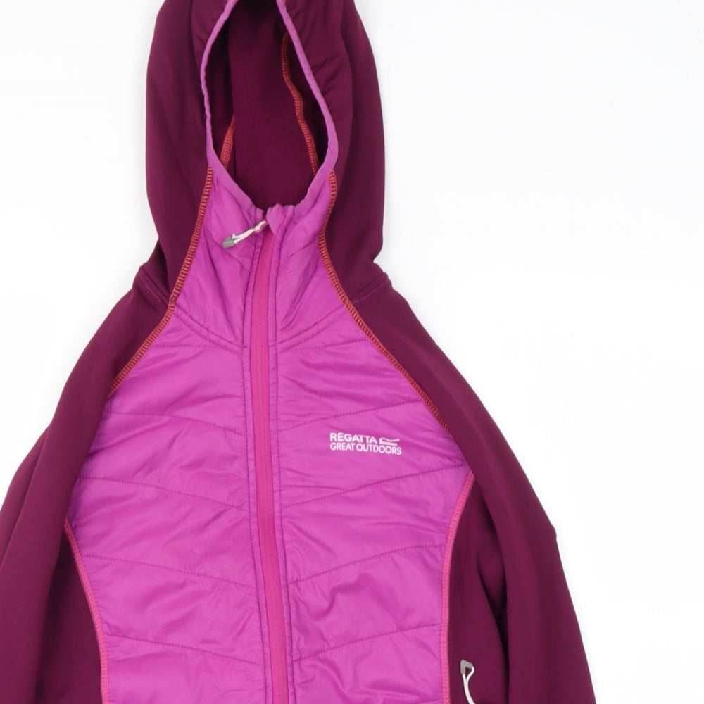 Regatta Womens Purple Round Neck  Polyamide Full Zip Jumper Size M