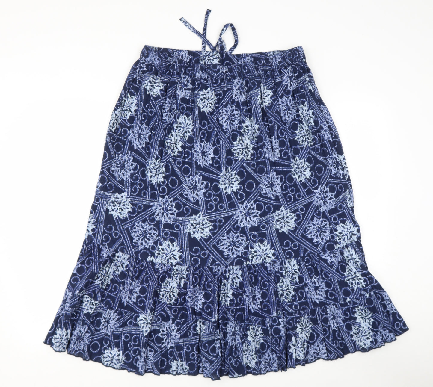 BM Womens Blue Geometric Cotton Bandage Skirt Size M