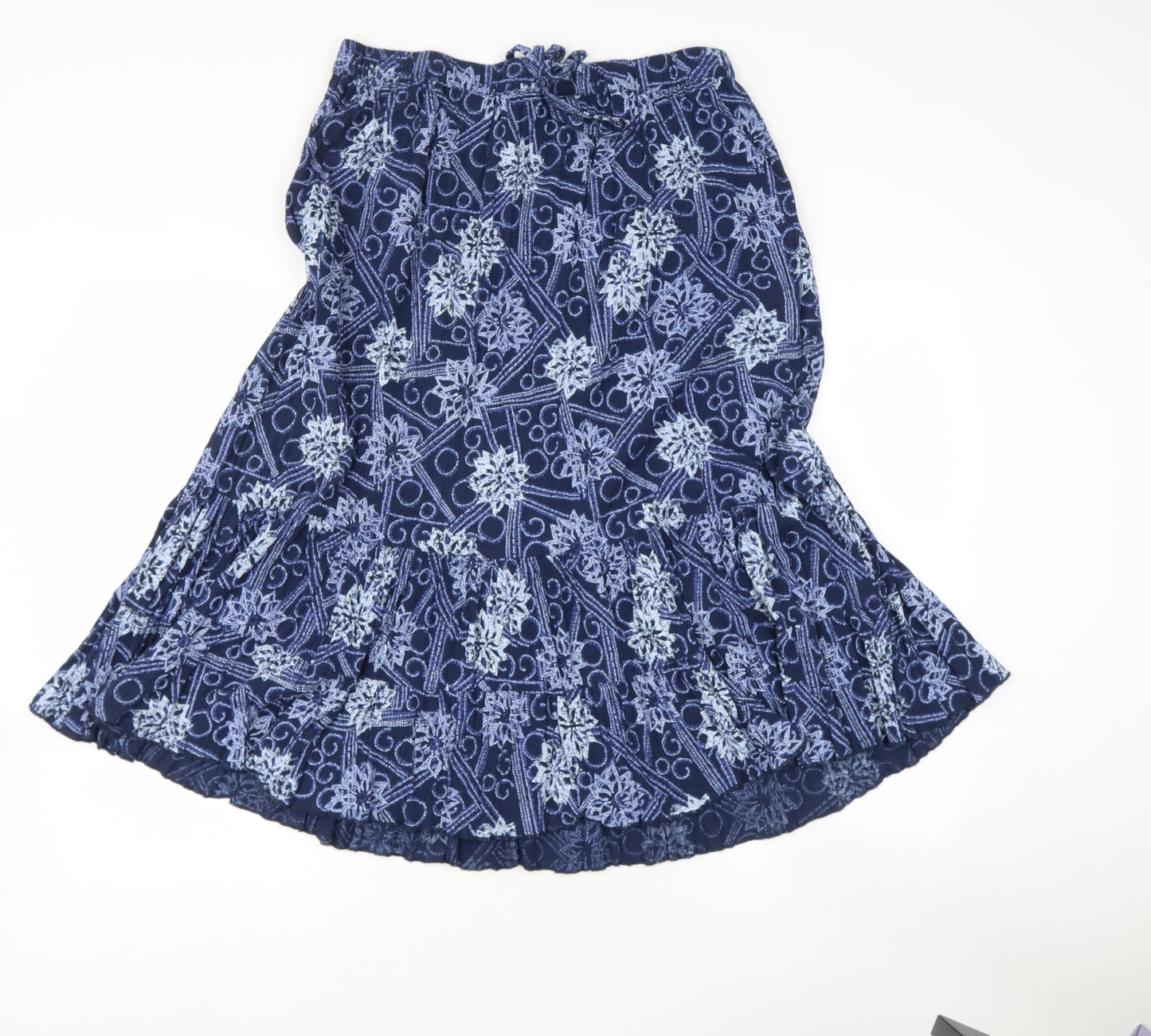 BM Womens Blue Geometric Cotton Bandage Skirt Size M