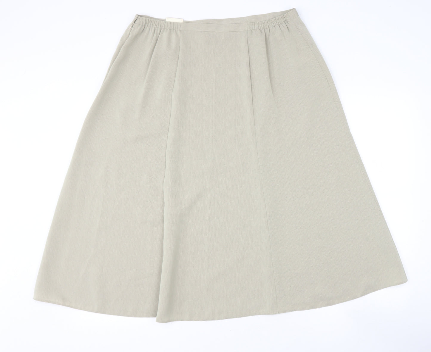 bonmarche Womens Beige  Polyester Flare Skirt Size 18