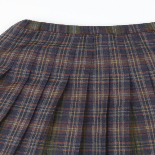 hausco Womens Brown  Wool Pleated Skirt Size 18