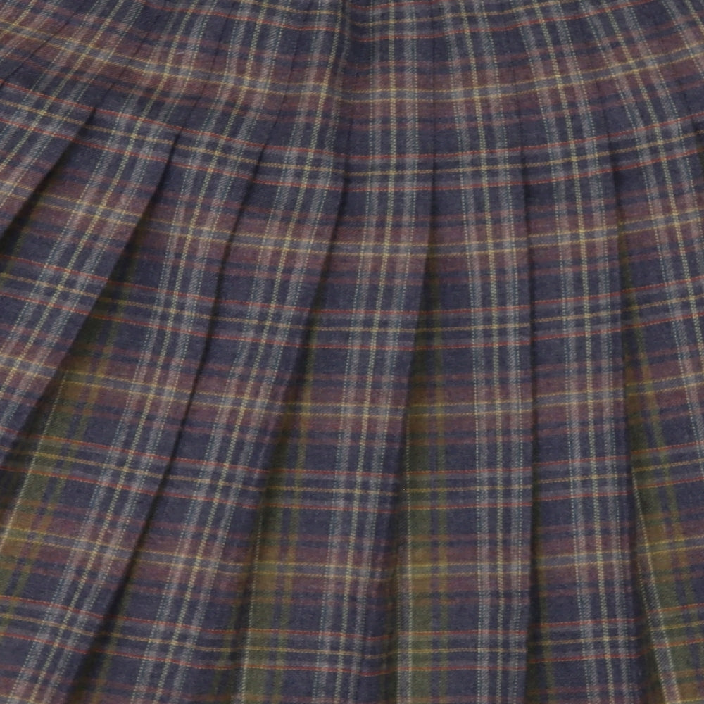 hausco Womens Brown  Wool Pleated Skirt Size 18