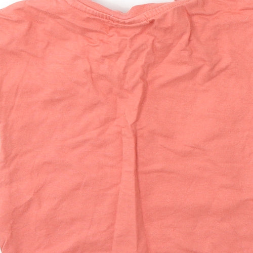Matalan Boys Pink  Cotton Basic T-Shirt Size 9-12 Months Round Neck