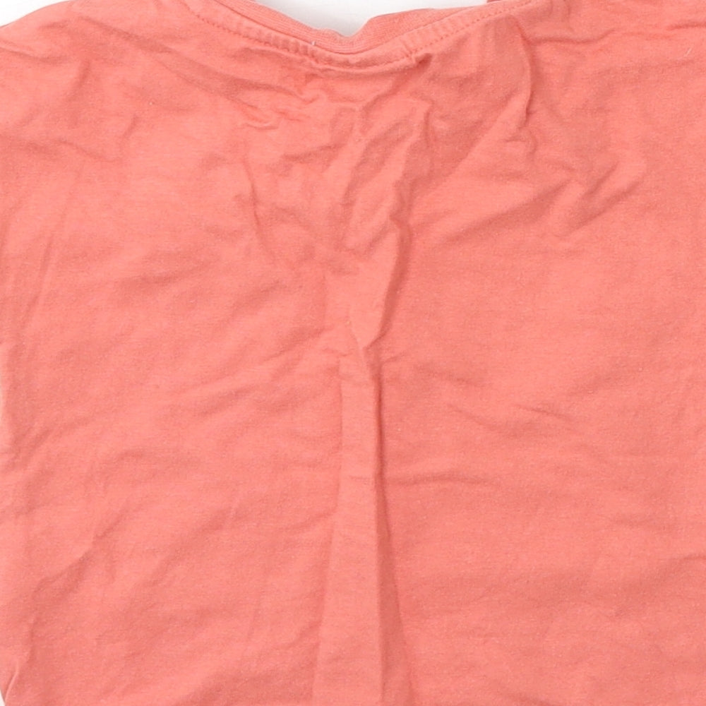 Matalan Boys Pink  Cotton Basic T-Shirt Size 9-12 Months Round Neck