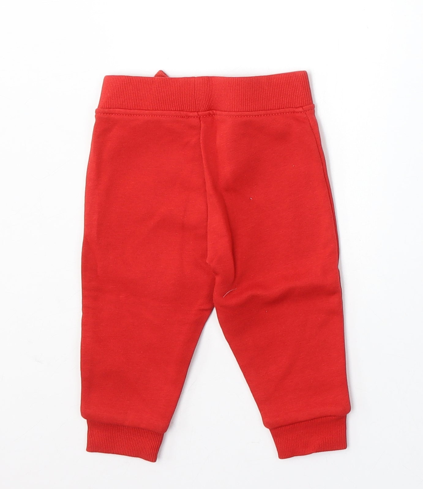 Dunnes Stores Girls Red  Cotton Jogger Trousers Size 6-9 Months  Tie