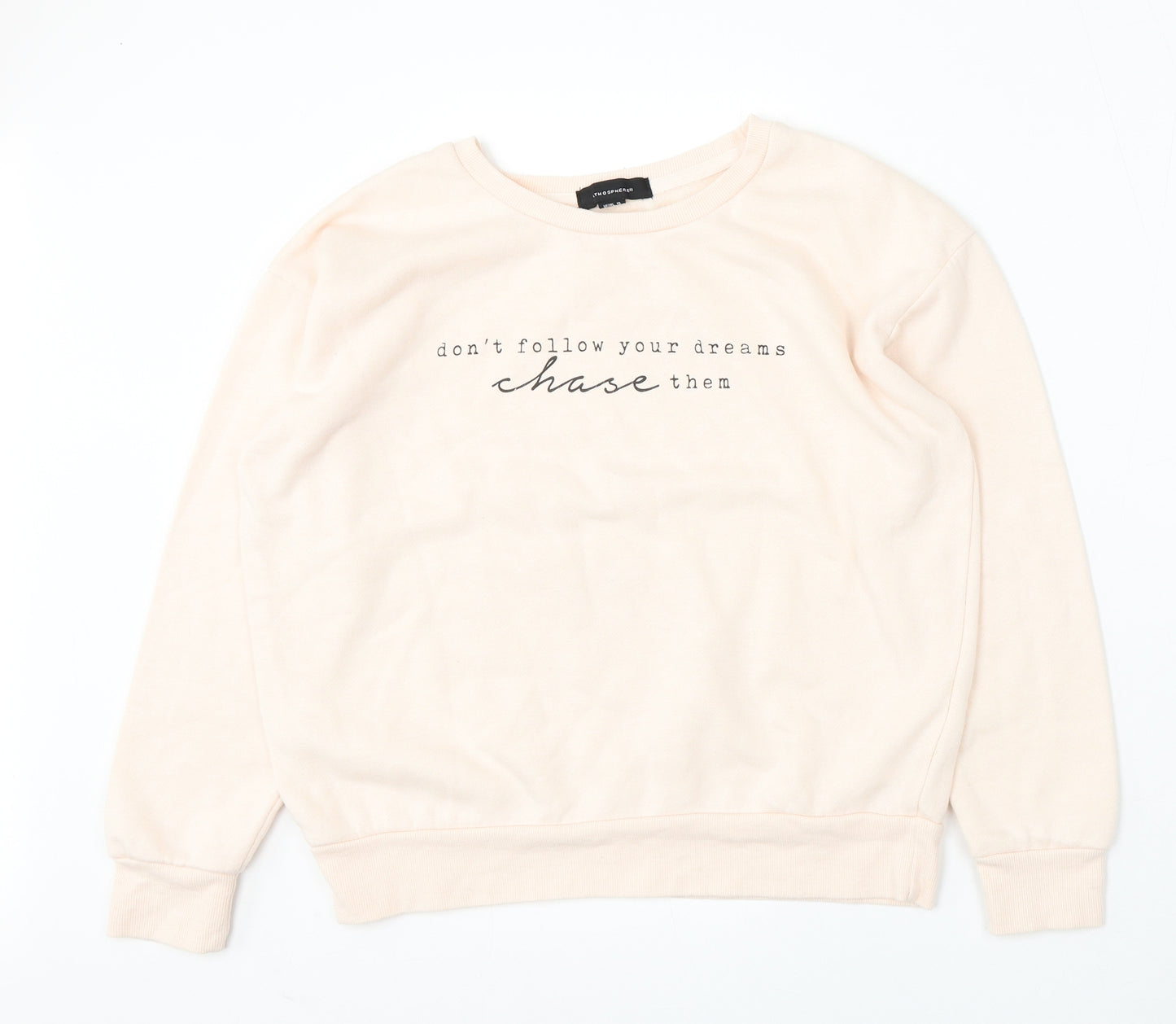 Atmosphere Womens Pink  Polyester Pullover Sweatshirt Size 10