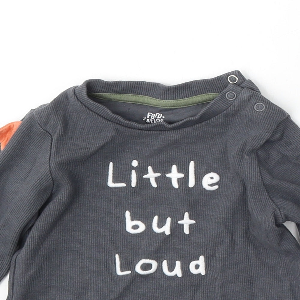 F&F Boys Blue  Cotton Pullover Jumper Size 9-12 Months