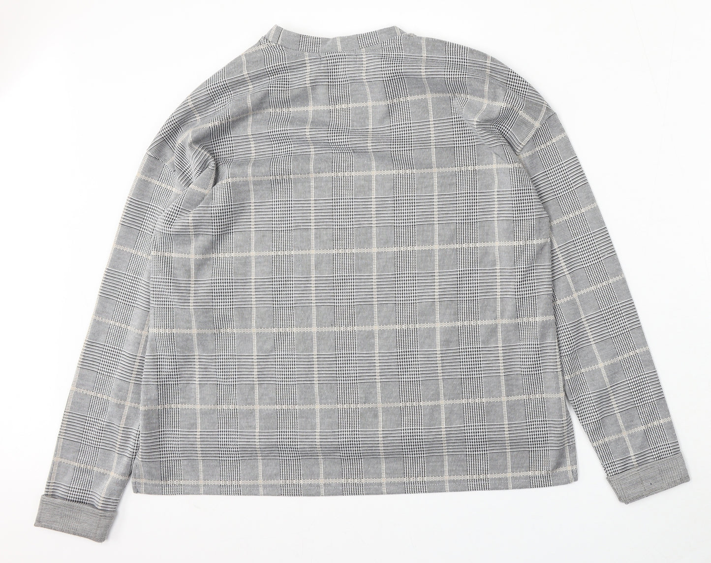 Primark Womens Multicoloured Plaid Polyester Pullover Sweatshirt Size 10