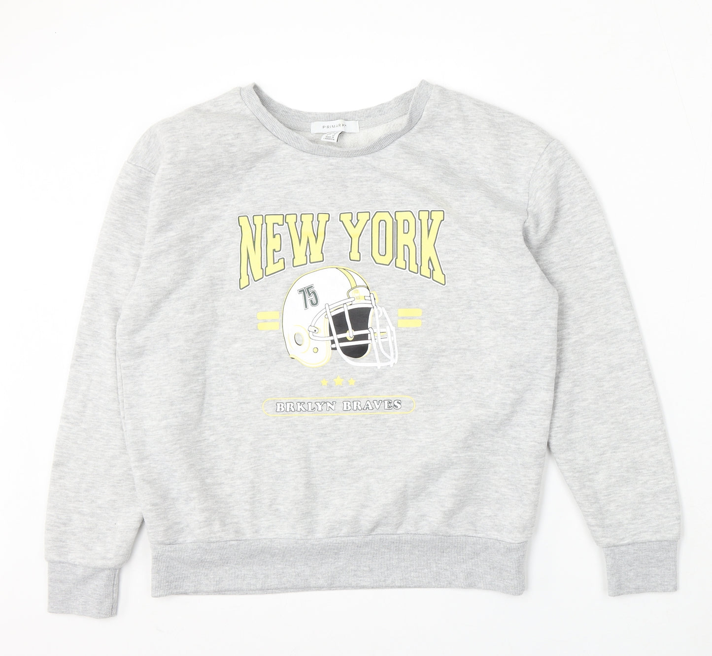 Primak Womens Grey  Polyester Pullover Sweatshirt Size 10