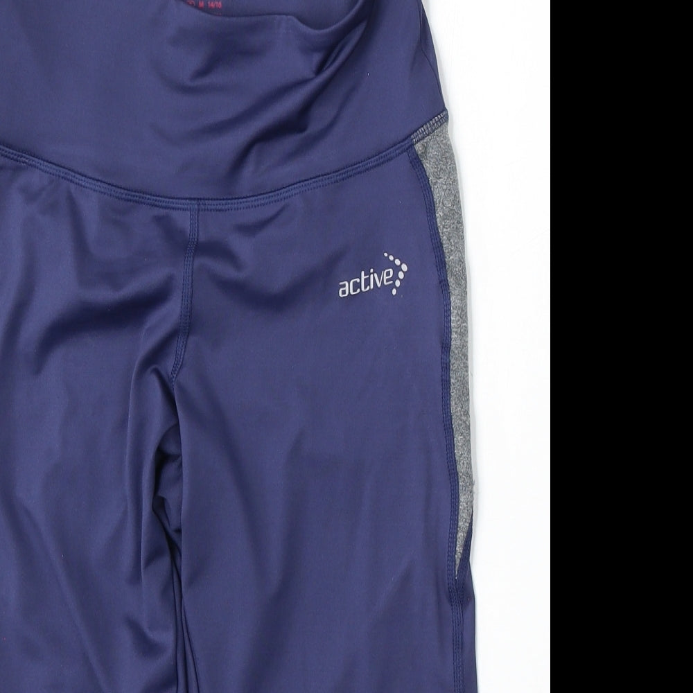 Crivit Womens Blue  Polyester Compression Shorts Size M L18 in Regular