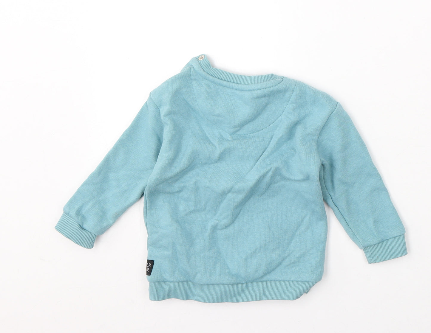 F&F Boys Blue  Cotton Pullover Jumper Size 9-12 Months