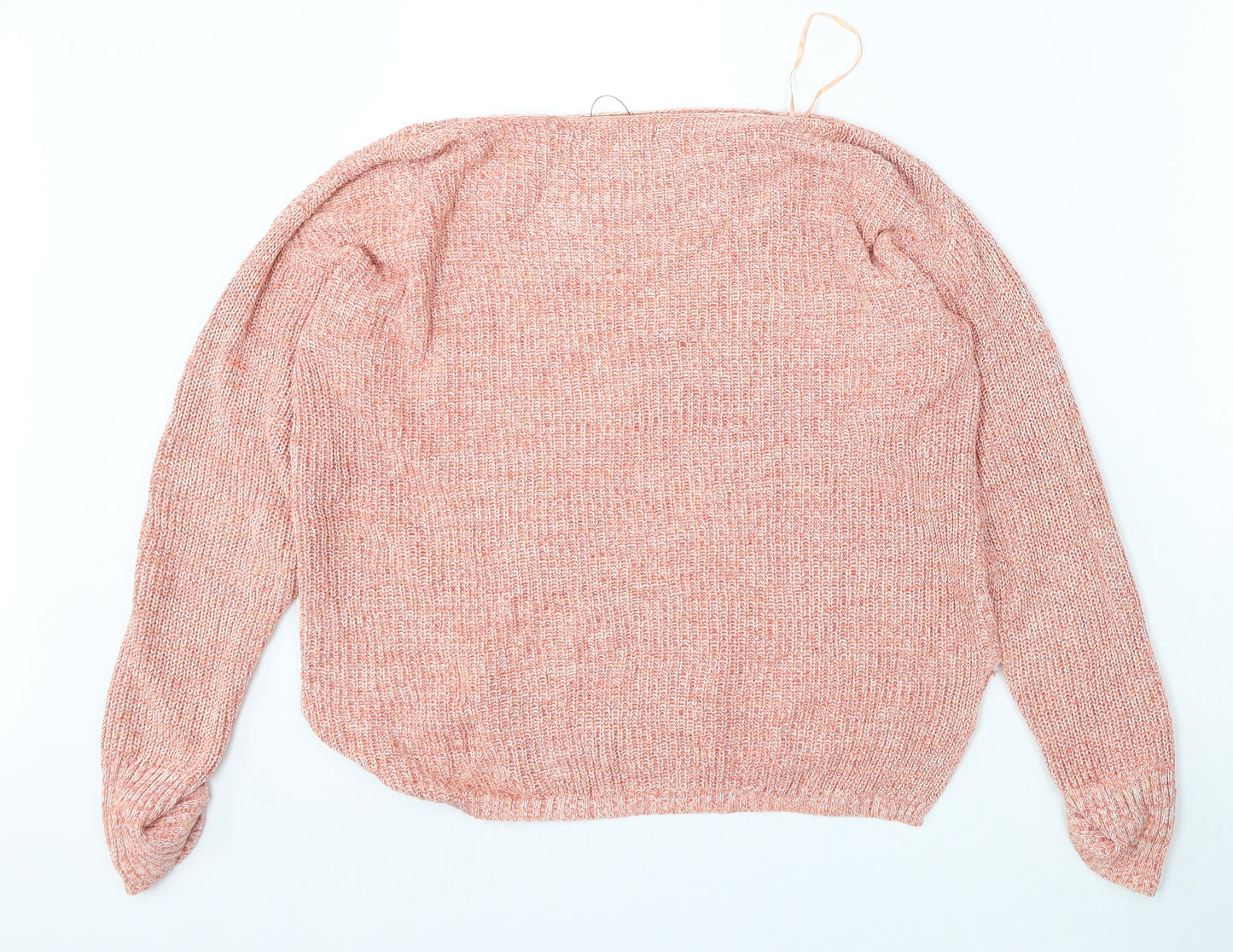 Marks and Spencer Womens Red Round Neck  Cotton Pullover Jumper Size S