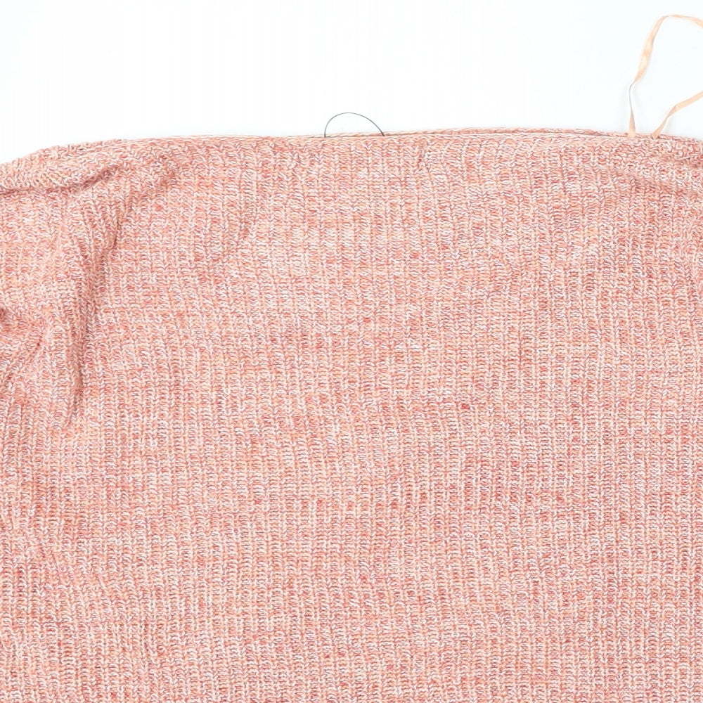 Marks and Spencer Womens Red Round Neck  Cotton Pullover Jumper Size S