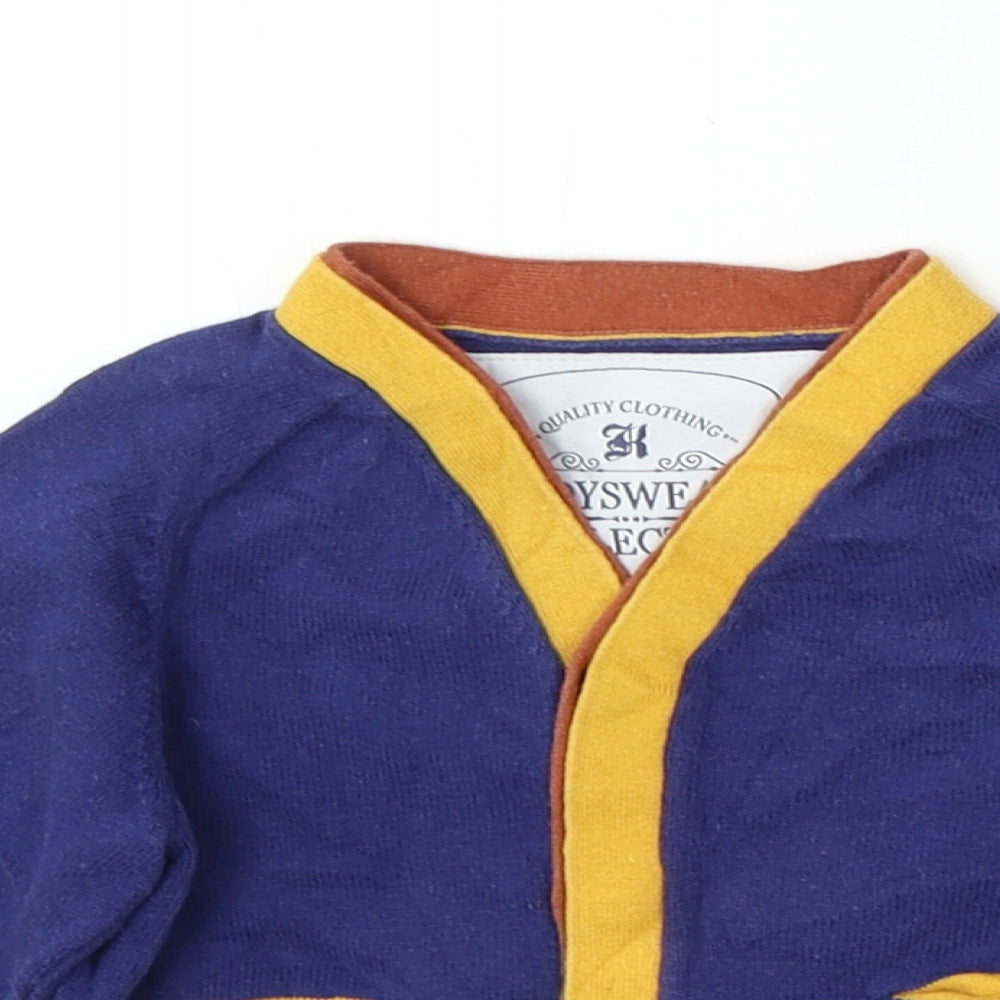 Baby K Boys Blue  Cotton Cardigan Jumper Size 9-12 Months