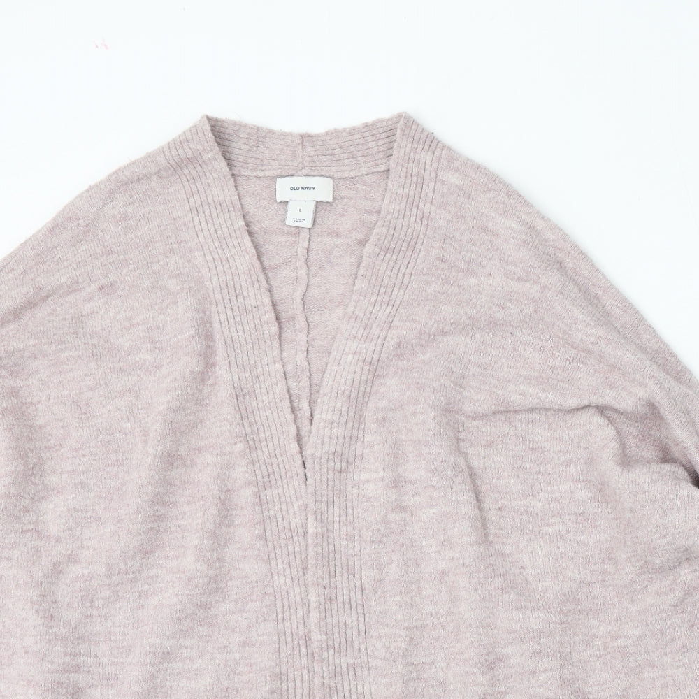 Old Navy Womens Purple V-Neck  Acrylic Cardigan Jumper Size L
