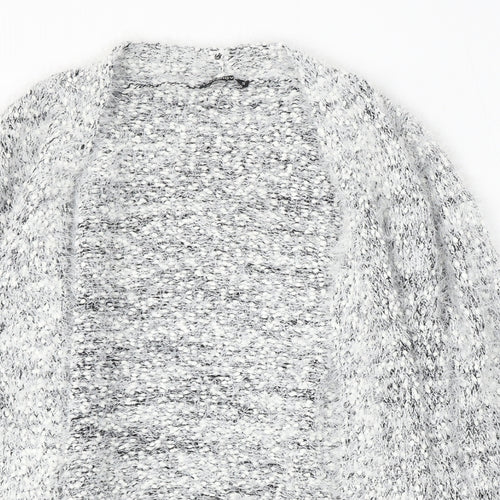 Terranova Womens White V-Neck  Polyester Cardigan Jumper Size S
