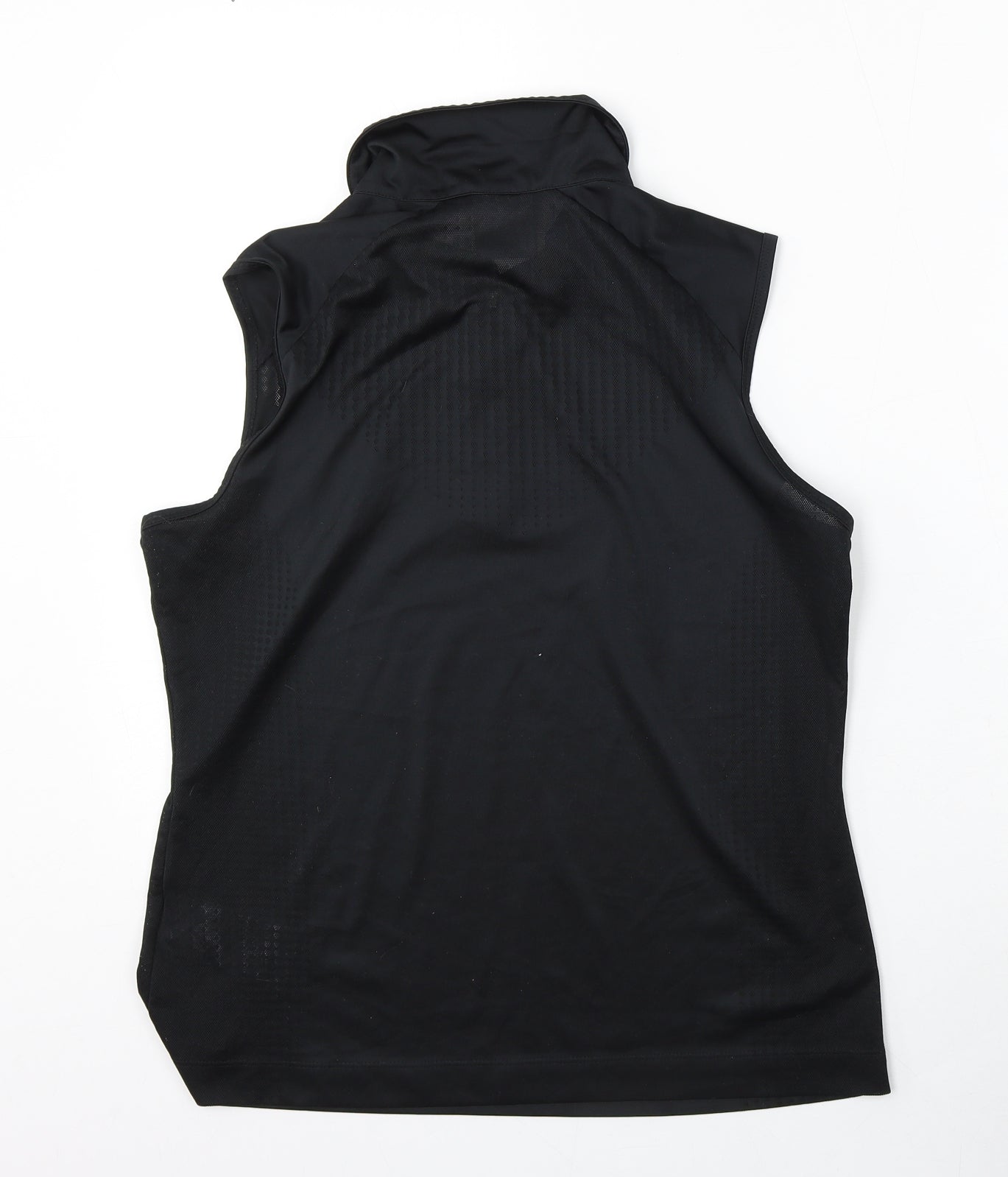 Nike Womens Black  Polyester Basic Tank Size M Collared