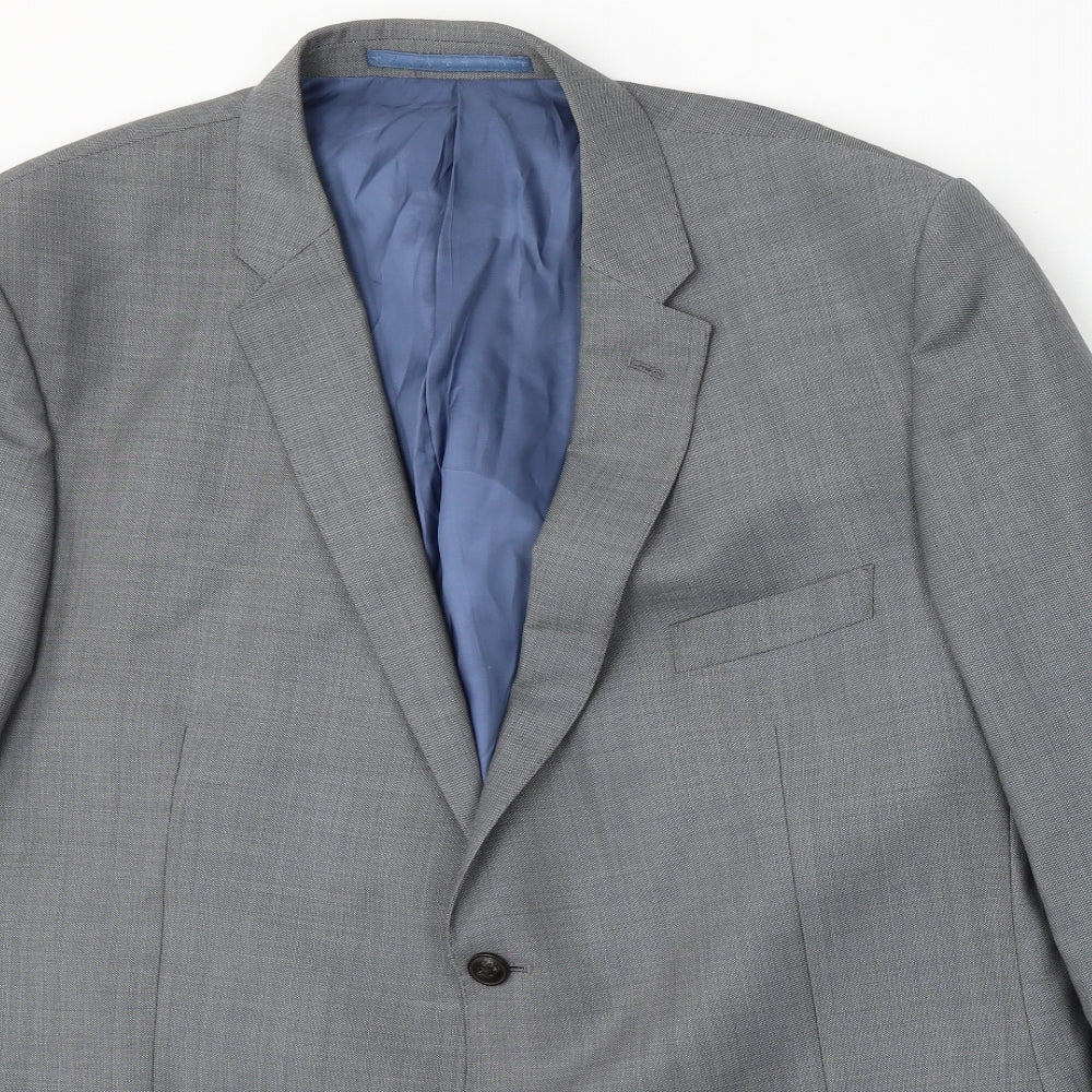 Marks and Spencer Mens Grey  Wool Jacket Suit Size 48